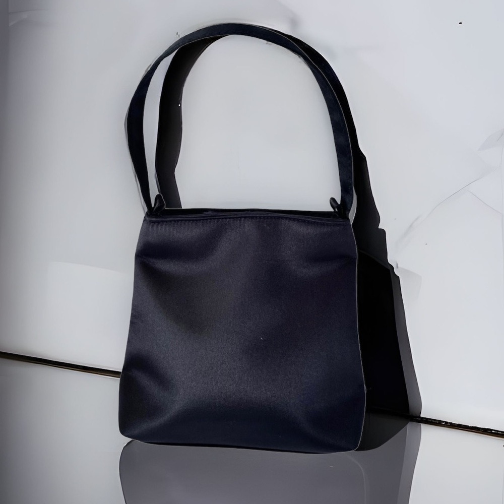 Kenneth Cole black satin mini handbag